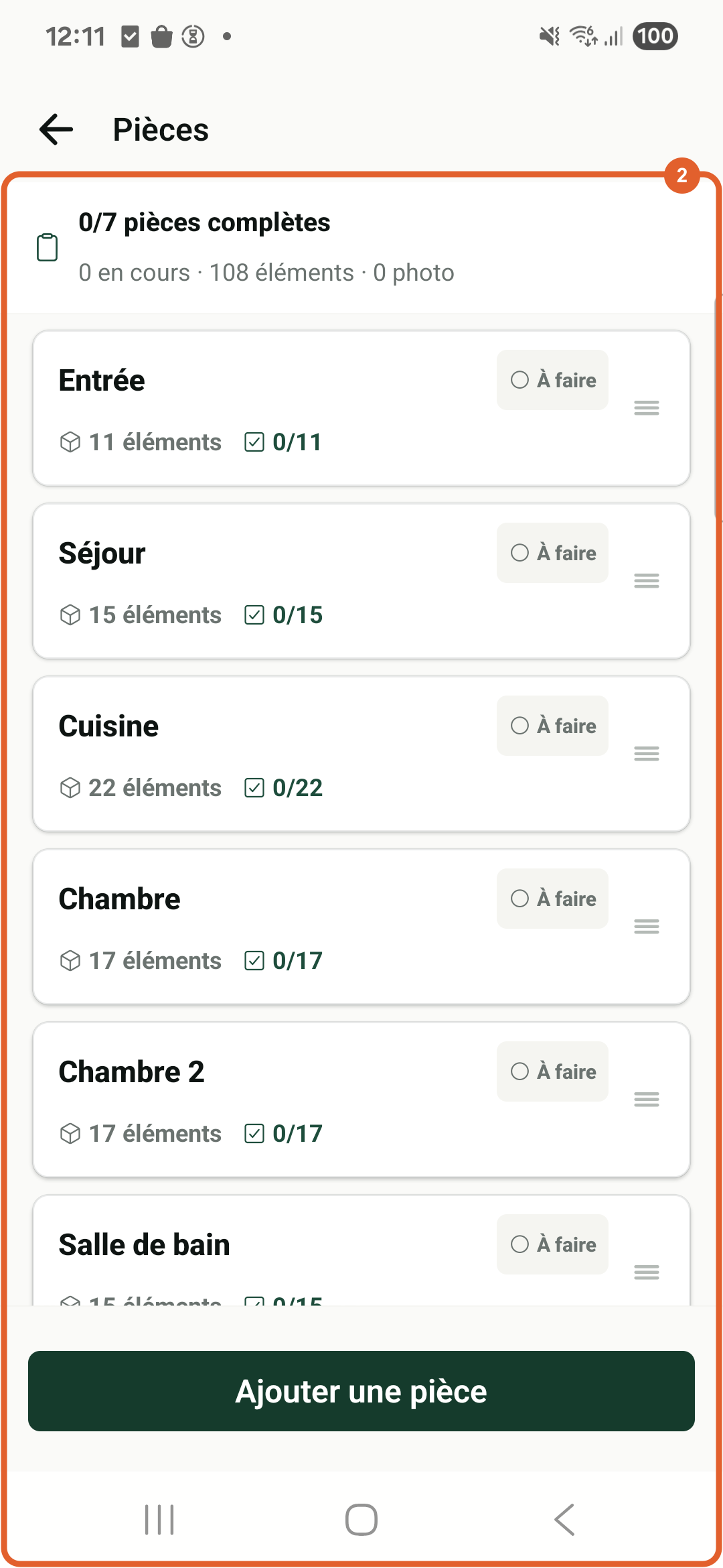 Application Android Foncieris État des lieux en production — Parcourez chaque pièce